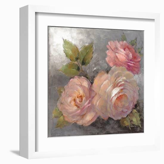 Roses on Gray II Crop-Peter McGowan-Framed Art Print