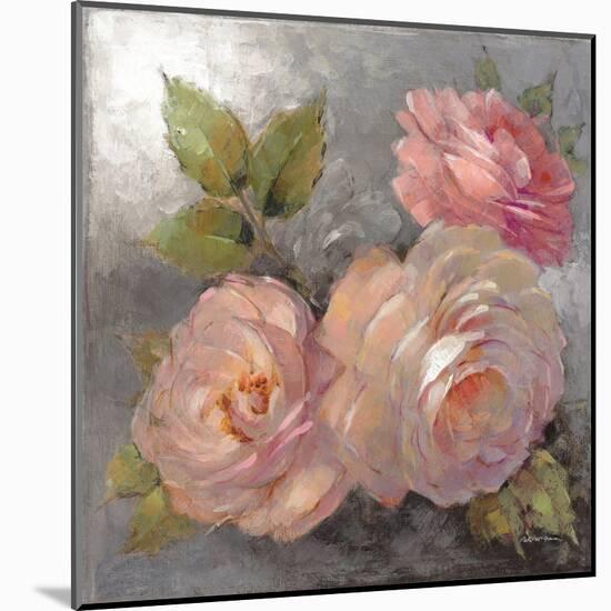 Roses on Gray II Crop-Peter McGowan-Mounted Art Print