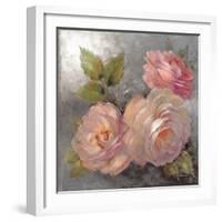 Roses on Gray II Crop-Peter McGowan-Framed Art Print