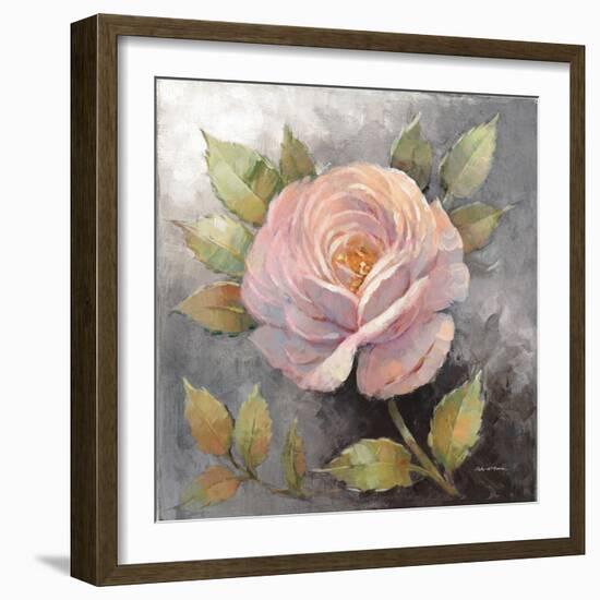 Roses on Gray IV Crop-Peter McGowan-Framed Art Print