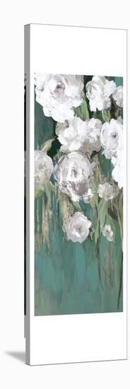 Roses on Teal II-Asia Jensen-Stretched Canvas