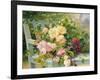 Roses on the Bench-Eugene Henri Cauchois-Framed Giclee Print