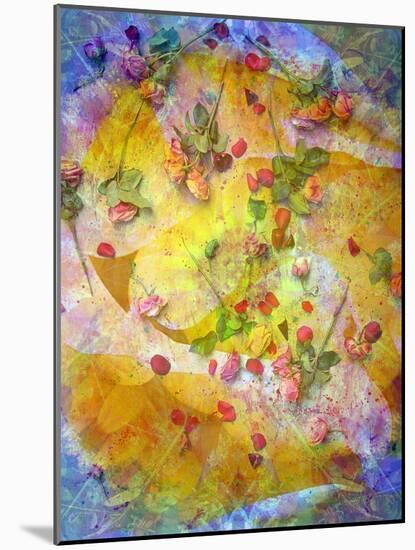 Roses on Yellow-Alaya Gadeh-Mounted Photographic Print