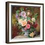 Roses, Pansies and Other Flowers in a Vase-Albert Williams-Framed Giclee Print