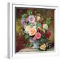 Roses, Pansies and Other Flowers in a Vase-Albert Williams-Framed Giclee Print