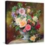 Roses, Pansies and Other Flowers in a Vase-Albert Williams-Stretched Canvas