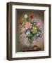 Roses, Peonies and Freesias in a Glass Vase-Albert Williams-Framed Giclee Print