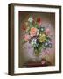 Roses, Peonies and Freesias in a Glass Vase-Albert Williams-Framed Giclee Print