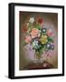 Roses, Peonies and Freesias in a Glass Vase-Albert Williams-Framed Giclee Print