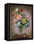 Roses, Peonies and Freesias in a Glass Vase-Albert Williams-Framed Stretched Canvas