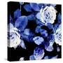 Roses Seamless Pattern-Marina Grau-Stretched Canvas