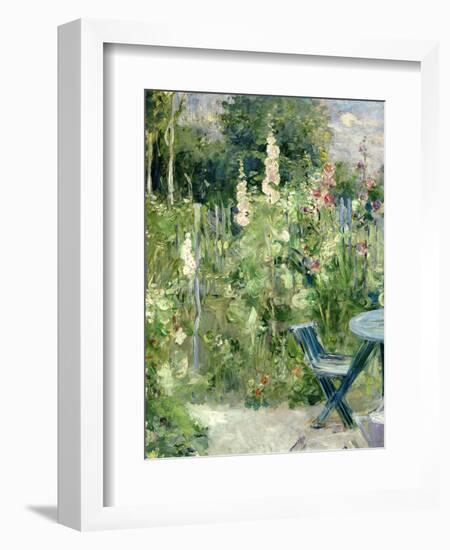 Roses Tremieres (Hollyhocks), 1884-Berthe Morisot-Framed Premium Giclee Print