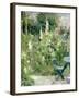 Roses Tremieres (Hollyhocks), 1884-Berthe Morisot-Framed Premium Giclee Print