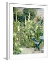 Roses Tremieres (Hollyhocks), 1884-Berthe Morisot-Framed Giclee Print