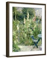 Roses Tremieres (Hollyhocks), 1884-Berthe Morisot-Framed Giclee Print