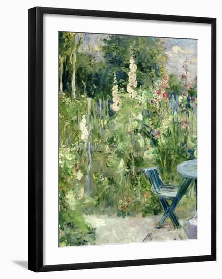 Roses Tremieres (Hollyhocks), 1884-Berthe Morisot-Framed Giclee Print