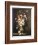 Roses, Tulips, Carnations and Other Flowers, in an Urn on a Ledge-Sir William Beechey-Framed Giclee Print