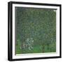 Roses under the trees. 1918 Canvas, 110x110 cm.-Gustav Klimt-Framed Giclee Print