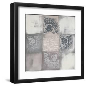 Roses Variation in Grey-Anna Flores-Framed Art Print