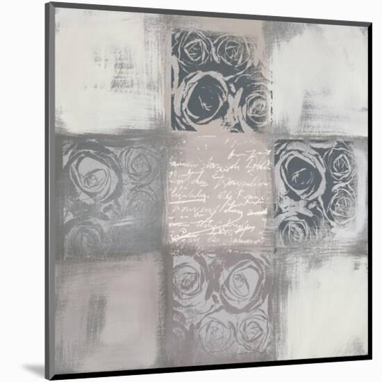 Roses Variation in Grey-Anna Flores-Mounted Art Print