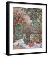 Roses with Bird Cage-Francie Botke-Framed Art Print