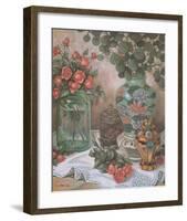 Roses with Bird Cage-Francie Botke-Framed Art Print