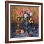 Roses with Blue Vase-Francie Botke-Framed Art Print