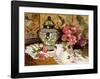 Roses with Temple Jar-Francie Botke-Framed Art Print