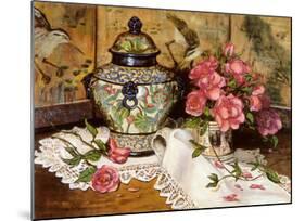 Roses with Temple Jar-Francie Botke-Mounted Art Print