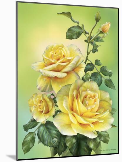 Roses Yellow-Olga And Alexey Drozdov-Mounted Giclee Print