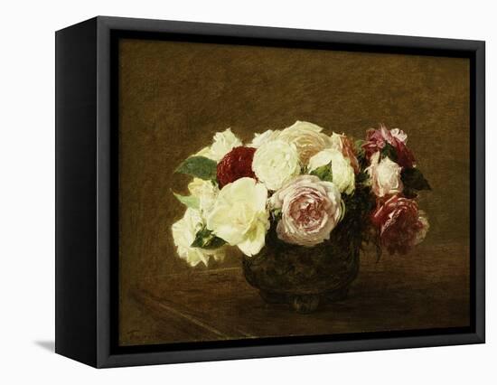 Roses-Henri Fantin-Latour-Framed Stretched Canvas