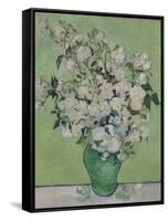 Roses-Vincent van Gogh-Framed Stretched Canvas