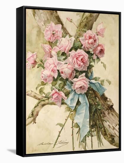 Roses-Madeleine Lemaire-Framed Stretched Canvas