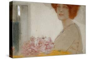 Roses-Fernand Khnopff-Stretched Canvas