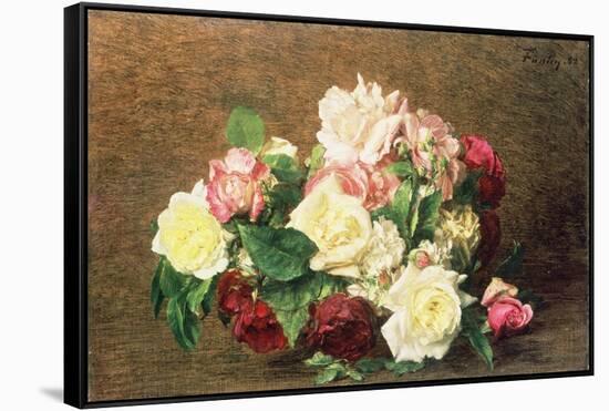 Roses-Henri Fantin-Latour-Framed Stretched Canvas