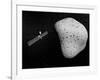 Rosetta Probe and Comet 67P Churyumov-Gerasimenko-null-Framed Art Print