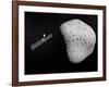 Rosetta Probe and Comet 67P Churyumov-Gerasimenko-null-Framed Art Print