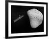 Rosetta Probe and Comet 67P Churyumov-Gerasimenko-null-Framed Art Print