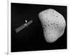 Rosetta Probe and Comet 67P Churyumov-Gerasimenko-null-Framed Art Print