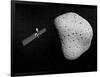 Rosetta Probe and Comet 67P Churyumov-Gerasimenko-null-Framed Art Print