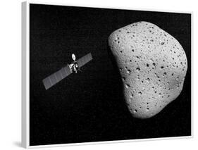 Rosetta Probe and Comet 67P Churyumov-Gerasimenko-null-Framed Art Print