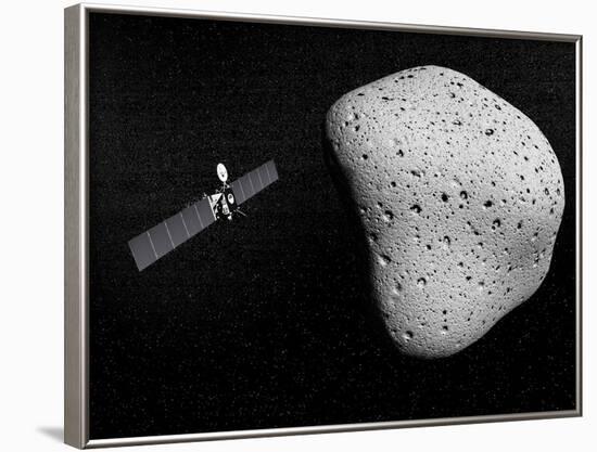 Rosetta Probe and Comet 67P Churyumov-Gerasimenko-null-Framed Art Print