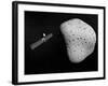 Rosetta Probe and Comet 67P Churyumov-Gerasimenko-null-Framed Art Print