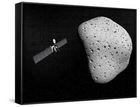 Rosetta Probe and Comet 67P Churyumov-Gerasimenko-null-Framed Stretched Canvas