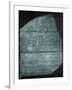 Rosetta Stone (Egypt) Studied by Jean Francois Champollion, Egyptologist, in 1799-null-Framed Photo