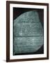 Rosetta Stone (Egypt) Studied by Jean Francois Champollion, Egyptologist, in 1799-null-Framed Photo