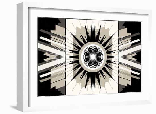 Rosette Burst-null-Framed Art Print