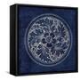 Rosette II Indigo-Wild Apple Portfolio-Framed Stretched Canvas