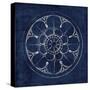 Rosette III Indigo-Wild Apple Portfolio-Stretched Canvas