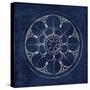 Rosette III Indigo-Wild Apple Portfolio-Stretched Canvas